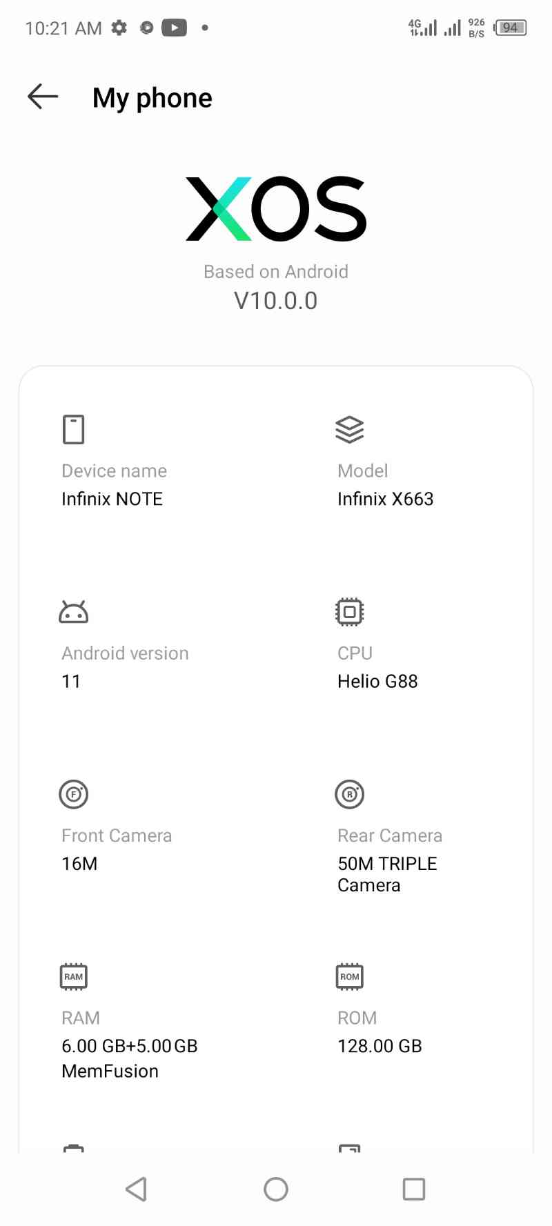 infinix note 12 screenshot